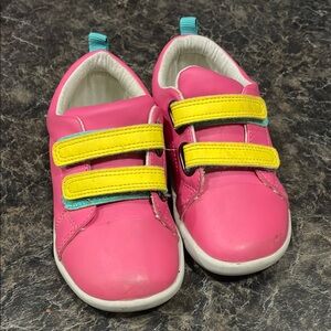 Kids Pink and Yellow Shoes